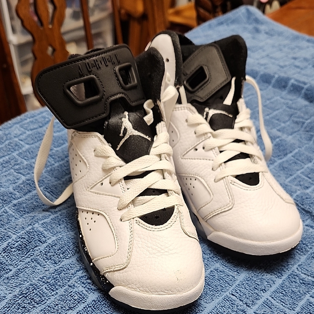 Jordan Kids' Black and White Sneakers